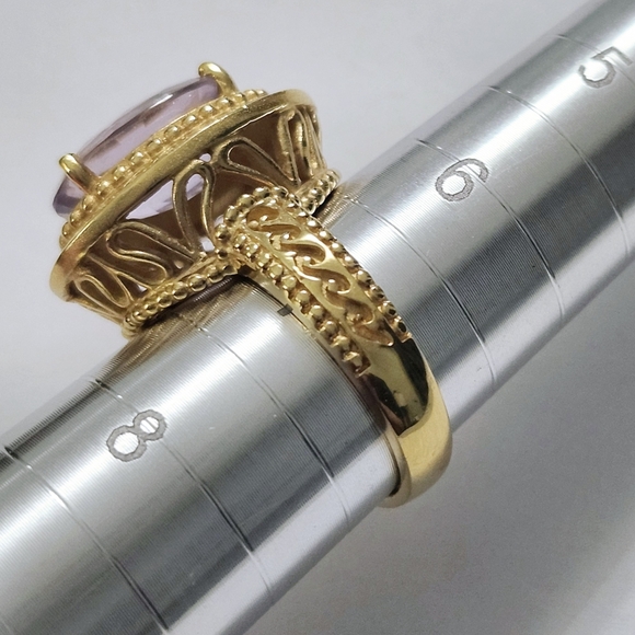 VERA WANG Simply Vera 18KT Gold over Silver sz 7 - Picture 12 of 13